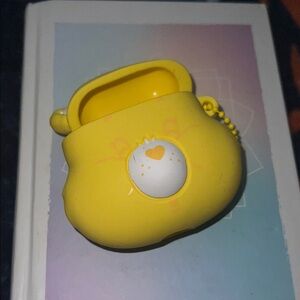 Yellow AirPods Case with Heart Design